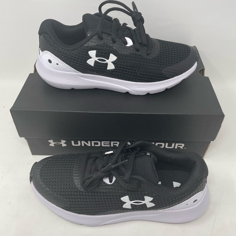 Under Armour Women’s Surge 3 Running Shoes, Black / White